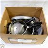 Image 1 : VINTAGE ALUMINUM POTS- BOX LOT ASSORTED