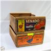 Image 1 : 2 VINTAGE WOOD CRATES BLUE GOOSE + VEVADO