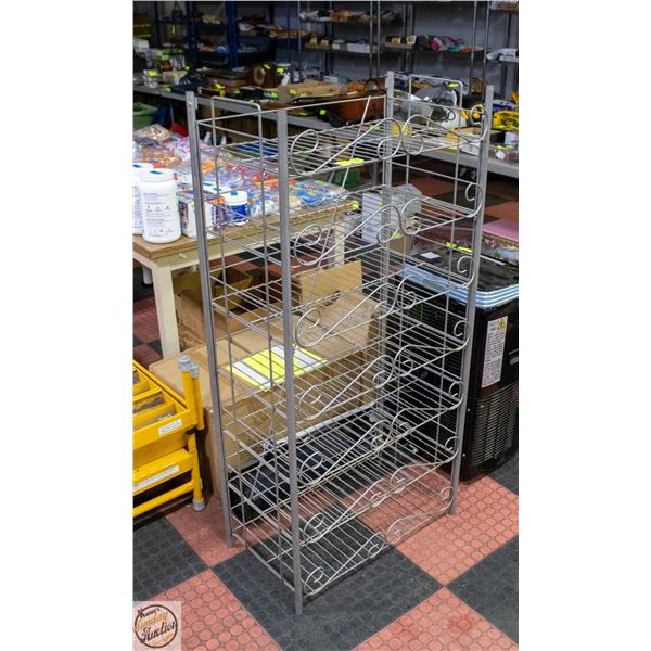 ORNAMENTAL METAL 7 SHELF RACK 26" X 14" X 52" HIGH