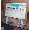Image 1 : VINTAGE CHILDRENS FOLDING TABLE W/CRAYON &