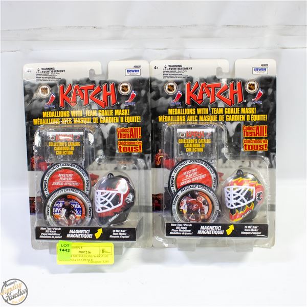 NHL 1998 MEDALLIONS W/GOALIE MASKS NEVER OPENED