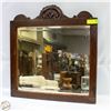 Image 1 : VINTAGE WOOD WALL HANGING MIRROR