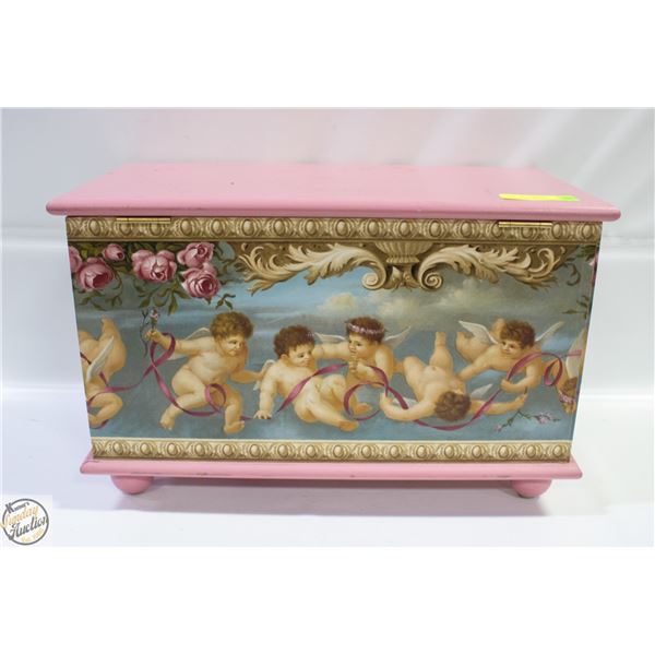 WOOD ANGEL HOPE CHEST-ESTATE