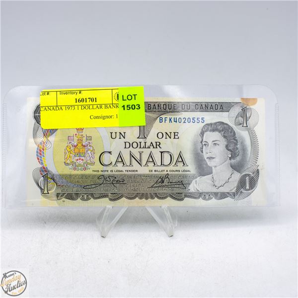 CANADA 1973 1 DOLLAR BANKNOTE