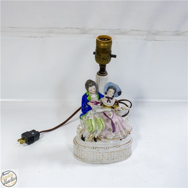 MADE IN OCCUPIED JAPAN 11" PORCELIN FIGURE LAMP