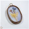 Image 1 : EST. 1950'S COPPER LINED FLOWER PENDANT