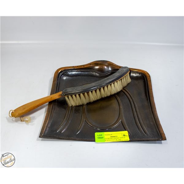 VINTAGE RETRO SMALL SPACE COPPER DUST PAN W/ TIN