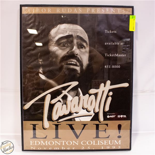 PAVAROTTI FRAMED POSTER 20" X 26"