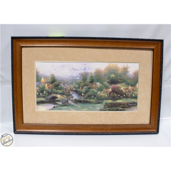 LAMPLIGHT VILLAGE THOMAS KINKADE  LITHOGRAPH