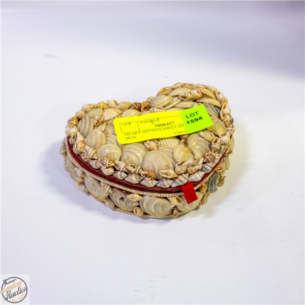 HEART SHAPED SHELL KEEPSAKE BOX