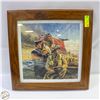 Image 1 : FRAMED "WE STAND ON GUARD" BY DAVID CRAIG 20.5" X