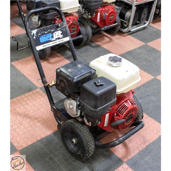 PRESSURE WASHER: WET JET 4000 PSI, HONDA GX390