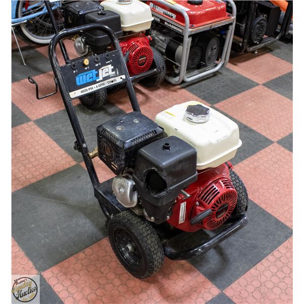 PRESSURE WASHER: WET JET 4000 PSI, HONDA GX390