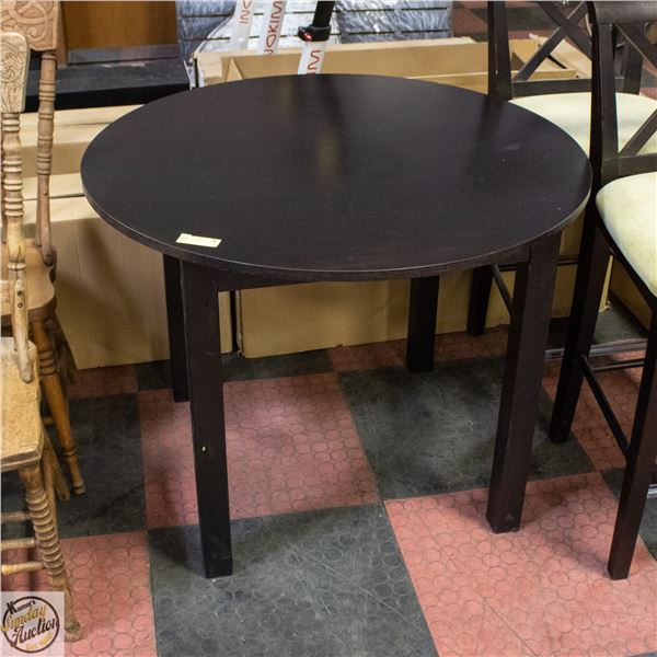 ROUND BLACK TABLE H-28.5" DIAMETER-37.5"