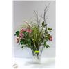 Image 1 : DECORATIVE 36" CERAMIC VASE W/FAUX GRASSES