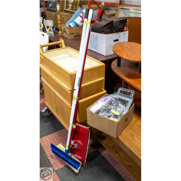 CLEANING BROOMS & MOPS ASSORTED