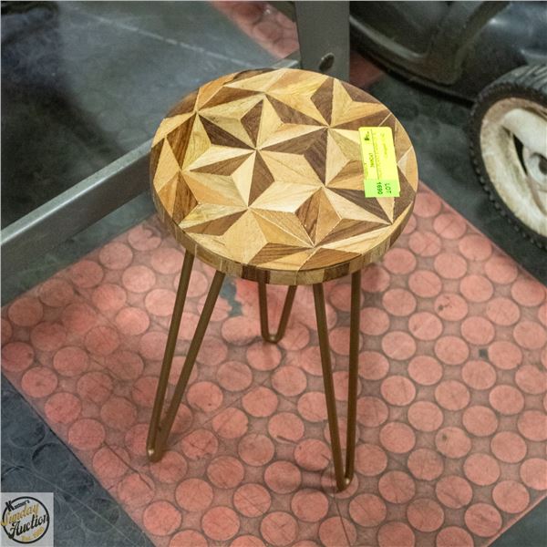 WOOD INLAY PLANT STAND 15" X 8"