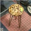 Image 1 : WOOD INLAY PLANT STAND 15" X 8"