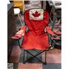 Image 1 : DELUXE FOLDING "CANADIAN FLAG" OUTDOOR CHAIR-