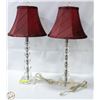 Image 1 : CONTEMPORARY "ORB" RESIN 26" LAMPS- PAIR
