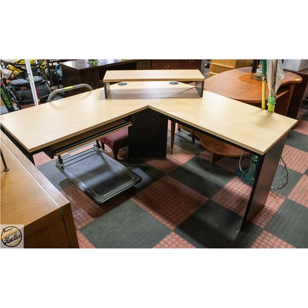 WOOD CORNER DESK- 60" X 32" X 25"