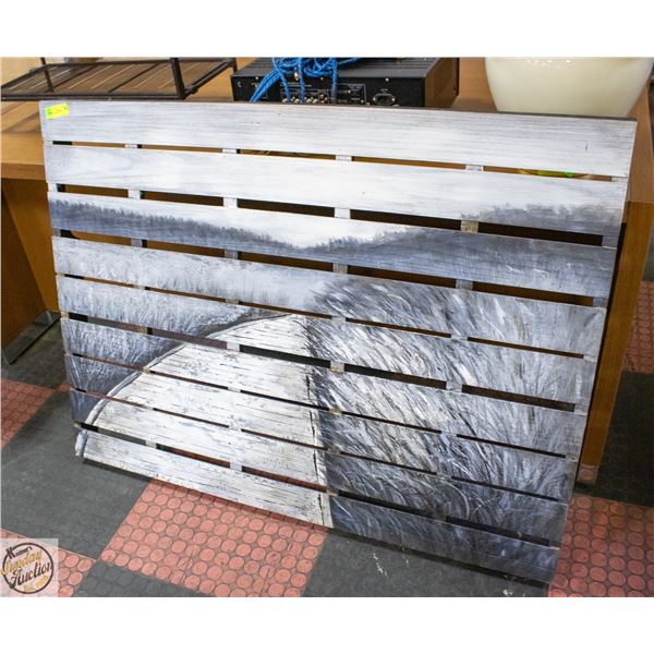 'PALLET' STYLE WOOD PANEL PAINTING WALL DECOR