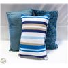 Image 1 : DECORATIVE PILLOWS- LOT OF 3- 12" X 18"