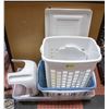Image 1 : PLASTIC STORAGE BINS/BASKETS- ASSORTED