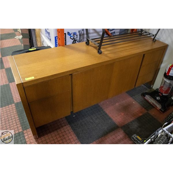 SOLID WOOD CREDENZA/SIDEBOARD 5 DRAWERS & CABINET