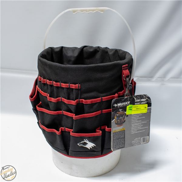 HUSKY TOOL POUCH WITH BUCKET