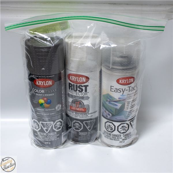 3PK KRYLON SPRAY PAINT