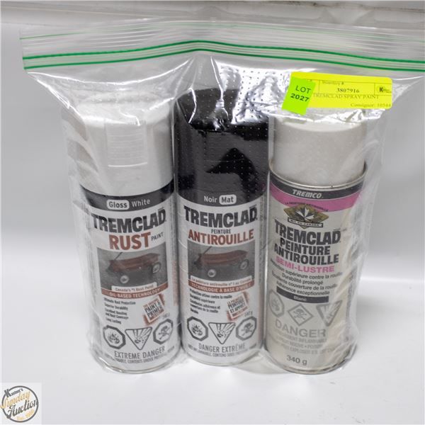 3PK TREMCLAD SPRAY PAINT