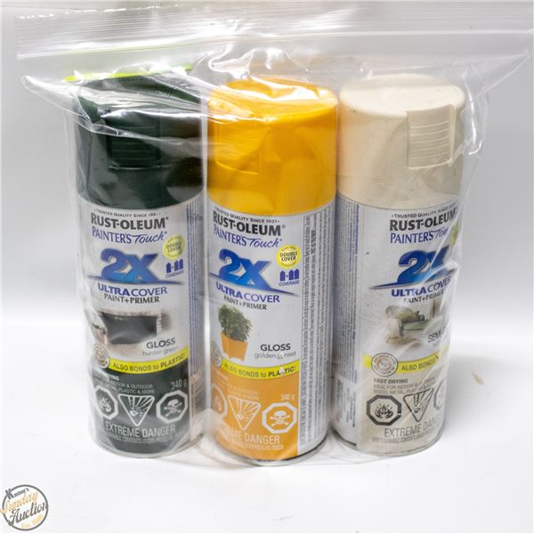 3PK RUSTOLEUM SPRAY PAINT