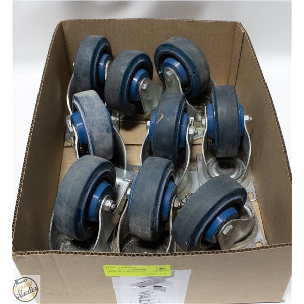 BOX W/ 9 HEAVY-DUTY CASTORS