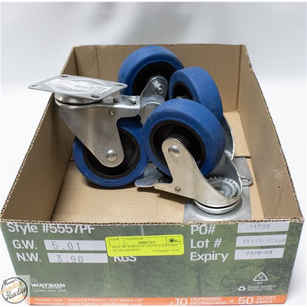 BOX W/ 4 HEAVY-DUTY CASTORS WITH BRAKES