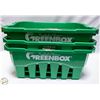 Image 1 : 3 GREEN GROCERY BASKETS