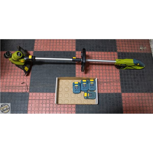 RADLEY 40V MAX TRIMMER TOOL WITH 4 BATTERIES