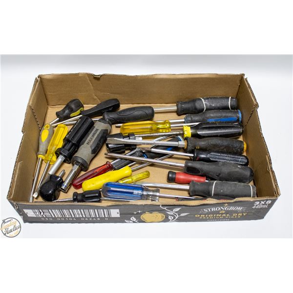 FLAT OF SCREWDRIVERS AND BIT DRIVERS