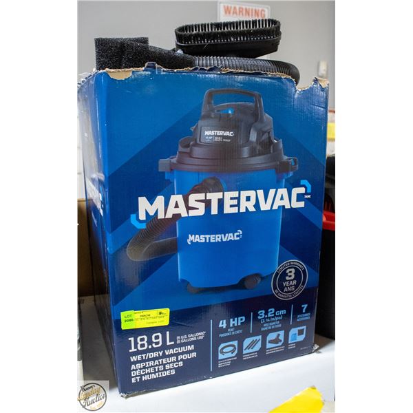 MASTERVAC 18.9L WET/DRY SHOP VACUUM