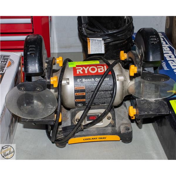 RYOBI BENCH GRINDER 6" 120V 60 HZ 36000RPM