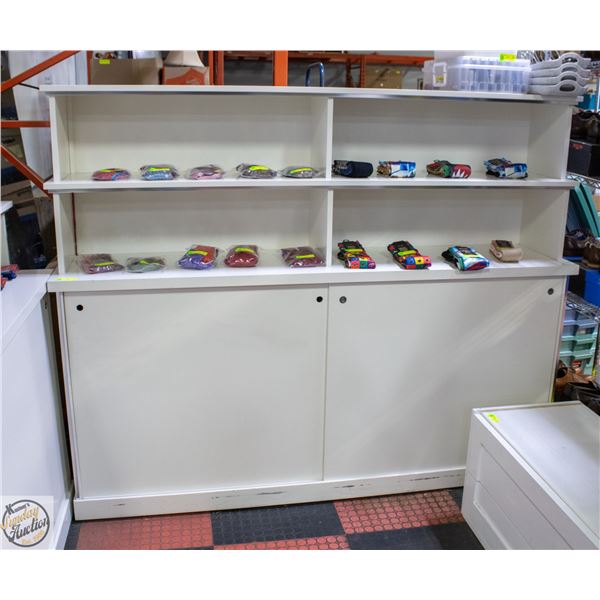 SLIDING BOTTOM DOORS STORE DISPLAY UNIT H-62"