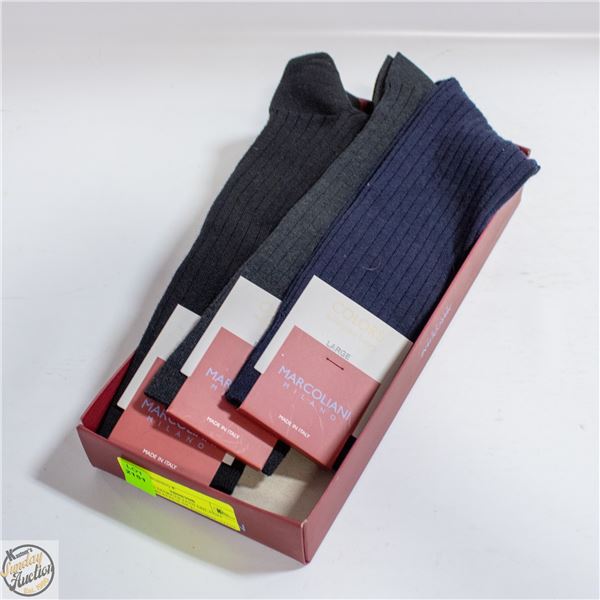 (3) NEW MARCOLIANI MILANO MADE IN ITALY SZ L