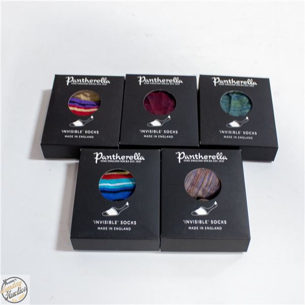 (5) PANTHERELLA FINE ENGLISH SOCKS INVISIBLE