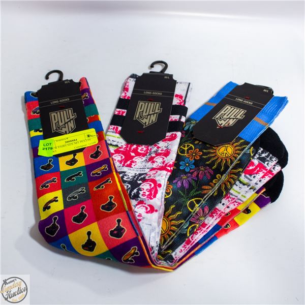 (3) NEW PAIRS SIZE M/L PULLIN SOCKS