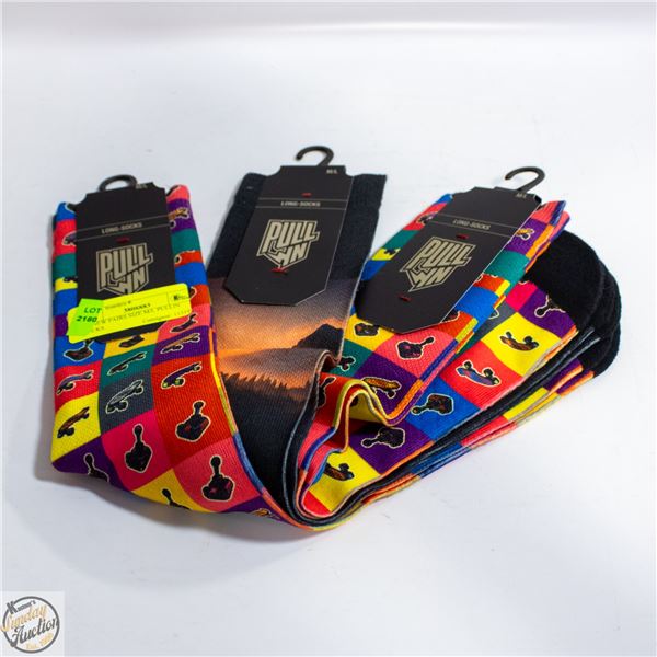 (3) NEW PAIRS SIZE M/L PULLIN SOCKS