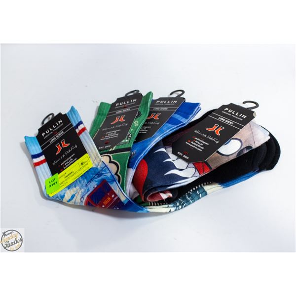 4 NEW PAIRS SIZE SMALL/MEDIUM PULLIN SOCKS
