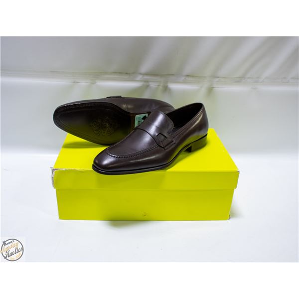 DISPLAY MODEL MENS SIZE 8 PRIME SHOES LEATHER DARK