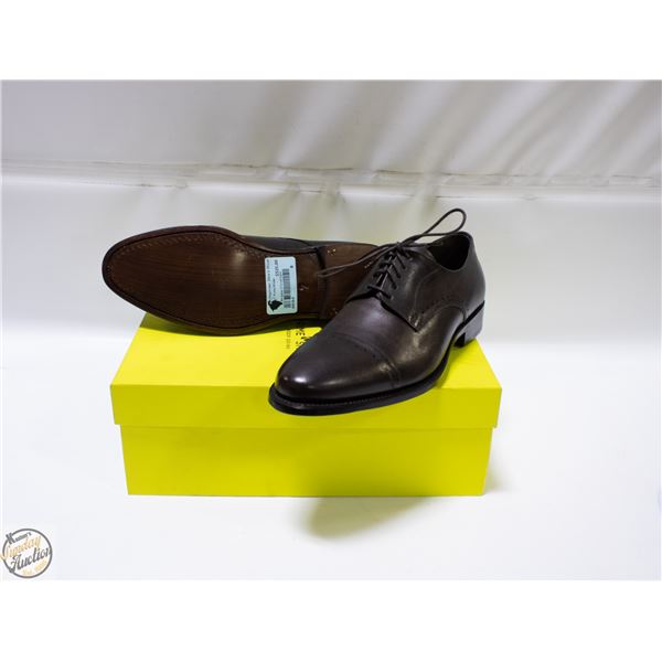 DISPLAY MODEL MENS SZ 8 PRIME SHOES BLACK LEATHER