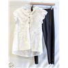 Image 1 : NEW L. WHITE EMB.  TOP W MED. BLACK