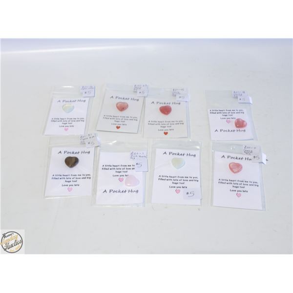 8 TIGERS EYE, OPAL QUARTZ POCKET HUGS KITS